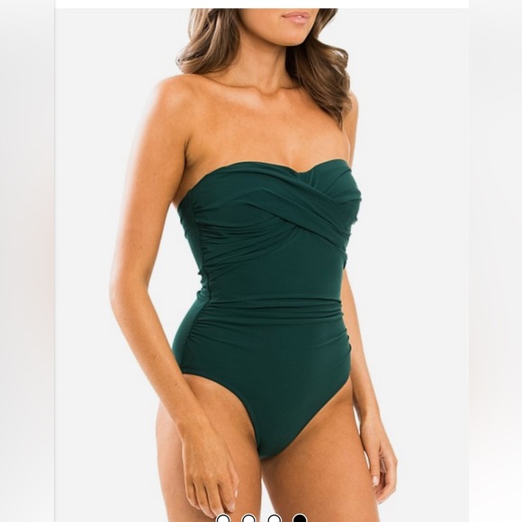 JETS Australia Contour Bandeau D-DD swimSuit Emerald Green siz 10. Worn once - Picture 2 of 10